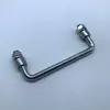 LS112-120 manija de cromo brillante, manija de hierro para gabinete industrial, manija en forma de U, manija de puerta en forma de U