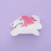 Lindo Gatito Mariposa Pinza para el Cabello de Acetato Dulce Versátil Pinza de Tiburón para Cola de Caballo Pinza para el Cabello en la Parte Posterior de la Cabeza Accesorio para el Cabello