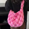 2025 Nova Bolsa Peluda de Outono e Inverno Feminina Grande Capacidade Bolsa de Ombro para o Dia a Dia Moda Versátil Bolsa Tote Transversal