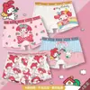 Algodón Puro Boxer Ropa Interior para Niñas Pequeño, Mediano y Grande Dibujos Animados Infantiles Transpirable Cuatro Esquinas Ropa Interior Infantil para Niñas Linda