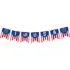 Amazon En Stock Bandera Americana Desechable Vajilla de Fiesta Fiesta de Cumpleaños Vasos de Papel Servilletas Platos de Papel Decoraciones de Bandera