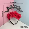 Faixa de Cabeça de Malha com Penas Nova para Halloween Festival Fantasma Escuro Morcego Teia de Aranha Flor Artificial Acessórios Faixa de Cabeça