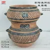 Vasijas de Cerámica Estilo Antiguo para Vino, Ollas, Jarras, Botellas de Fondo Puntiagudo, Tazones de Cerámica, Ollas de Cerámica de Colores con Patrón de Danza, Artículos Decorativos, Cerámica Negra Majiayao
