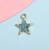 Colgante de Estrella de Cinco Puntas Accesorios de Colgante Aleación Simple Diamante Accesorios de Joyería Pulsera DIY Ropa Collar Llavero