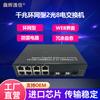 Switch de rede em anel de grau comercial Gigabit 2 óptico 8 Elétrico transmissor-receptor de fibra óptica redundante autocurável gerenciamento conversor fotoelétrico