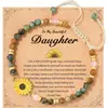 Nuevo Pulsera Trenzada con Cuentas de Piedra Natural Hechas a Mano de Amazon Girasol Bohemio Regalo Positivo para Mujer