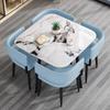Rock Plate Light Luxury Storage Mesa de Jantar e Cadeira Combinação Pequeno Apartamento Moderno Simples Mesa de Jantar Doméstica Pequena Mesa Redonda Mesa de Jantar e Cadeira
