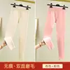Calzoncillos largos de terciopelo para hombre y mujer otoño e invierno pantalones interiores de algodón leggings gruesos forrados de polar pantalones cálidos para mujer