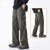 2025 Novas Calças Softshell de Outono Roupa de Trabalho Calças Casuais Masculinas Largas Casuais Retas Esportes ao Ar Livre Calças Longas Masculinas