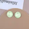 20mm Onda d'Água Transparente Geométrico Redondo Meia Pílula Patch Flor de Sapato Brincos Grampo Feminino DIY Joias Acessórios Material