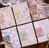 Papel de Material Historia Retro Serie Encaje Vintage Encaje Artístico Base para Diario Decoración DIY 32 Hojas 6 Estilos