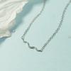Collar de Onda Simple de un Carácter Estilo Coreano Temperamento Combinable Moda para Mujer Moderno Distintivo Cadena para Clavícula Estilo Frío Estudiantil