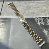 Adecuado para Correa de Reloj Rolex Datejust Gmt-Master Ii de Acero Inoxidable de Cinco Eslabones con Pestañas Curvas de 20 mm