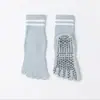 Calcetines de Yoga Personalizados de Cinco Dedos, Calcetines Deportivos Profesionales para Mujer, Calcetines Antideslizantes de Media Pantorrilla, Calcetines de Algodón Transpirables Absorbentes de Sudor para Correr y Senderismo
