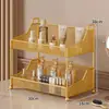 Caja de Almacenamiento de Cosméticos de Escritorio, Estante de Almacenamiento en Capas para Encimera, Estante para Labiales de Tocador, Estante de Almacenamiento para Productos de Cuidado de la Piel sobre Mesa