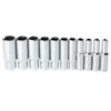 Conjunto de cabeça de soquete hexagonal alongado ferramenta de chave de catraca de hardware de reparo automático voar 3/8 de polegada 10mm