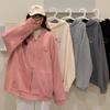 Cardigan Jaqueta Moletom Feminino Outono Inverno 2025 com Capuz Manga Longa Estampado com Letras Gola V Casual Top Comprimento Médio Tamanho Grande