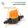 4/7 Accesorios para Conector Capilar Juego Completo 47 Conector en T de Doble Barbilla de una Sola Barbilla Tallo de Enchufe Tapa Tapón de Goteo Conexión de Rosca de 4 Puntos