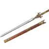 Ciudad de Longquan Metal Arma Fría Espada Espada Han Sin Afilar Forjada Integrada Esmalte Azul Espada del Emperador Dragón Alma de Hielo Regalo del Festival