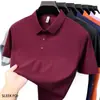 2026 Verano Nueva Camiseta Transpirable para Hombre Color Sólido Casual de Negocios Cuello Polo Manga Corta Delgada Top de Manga Corta
