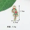 Accesorios para Joyería DIY Navidad Aleación Aceite Goteando Bastón de Papá Noel Ciervo Llavero Colgante Colgante