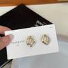 Pendientes geométricos de plata S925 con pasador, de uso frontal y trasero, pendientes cuadrados de temperamento, diseño de nicho, pendientes de alta gama para mujer