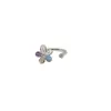 Anillo de Flor Colorida Dopamina para Mujer, Anillo Abierto de Esmalte de Goteo de Lujo Ligero de Gama Alta, Accesorio de Anillo Dulce de Postre de Verano