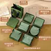 Set de Bolsas de Terciopelo Verde Kapok al por Mayor en Stock, Bolsa para Guardar Joyería de Lujo Ligero Tapa y Base, Caja de Cajón, Caja de Empaque para Joyería