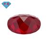 Huagang Gem Base Natural Ovo Em Forma De 5# Coríndon Vermelho Pedra Nua Atacado Oval Sintético Rubi Rubi Rubi