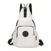 Mochila Pequena Leve para Mulheres 2024 Nova Moda Casual Mochila Feminina de Três Usos Bolsa de Peito de Lona Multifuncional Viagem
