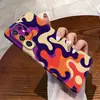 Funda de teléfono Ins de moda con bloqueo de color retro y camuflaje fluido, adecuada para Samsung S22/S23, funda ligera tipo película