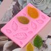 Rosa guirlanda folhas Mimosa silicone molde bolo bolo DIY chocolate molde fondant assar molde decorativo