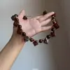 ¡Tan especial! Collar Cuadrado con Lunares Estampado Leopardo Ámbar para Mujer Diseño de Nicho Exagerado Cadena Creativa para Clavícula Nuevo Estilo Principios de Otoño