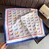 Novo Estilo Lenço de Seda com Estampa de Filhote, Xale de Alta Qualidade, Lenço de Pescoço com Proteção Solar, Lenço de Pescoço Profissional, Lenço de Cabeça, Lenço
