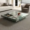 Estilo Italiano Minimalista Luxo Leve Moderno Simples Mesa de Centro em Rocha Quadrada Sala de Estar Doméstico Apartamento Grande e Pequeno Senso de Design Quadrado Celebridade da Internet