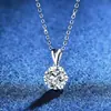 Colar Sorriso Feminino Novo Brilhante Imitação de Moissanita Zircônia Pingente Colar Moda Luxo Leve Joias de Alta Qualidade Elegantes