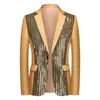 Blazer de Escenario con Lentejuelas para Hombre Traje de Presentación para Presentador Cantante Traje Brillante de Moda para Hombre en Varios Colores En Stock