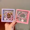 Pulsera para Niños Princess Elsa Niñas Dibujos Animados Cristal con Cuentas Juguete Joyería Pulsera de Perlas para Niña Pulsera para Mujeres
