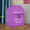 Buzón de Navidad Vintage, Buzón de Lata, Buzón de Sugerencias de Pie, Buzón de Cartas, Decoración del Hogar, Accesorios para Fotografía