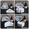Gesso Cimento DIY Geometria Lua Suporte de Vela Molde Coração Amor Nuvens Suporte de Vela Aromaterapia Espelho Silicone Molde