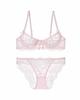 Lingerie Estilo Francês para Mulheres, Sexy, Minimiza Seios Grandes, Renda Fina em Malha, Respirável, Aro Vazado, Conjunto de Sutiã Push-Up para o Verão