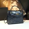 Bolso de Mano para Mujer de Mediana Edad 2026 Nuevo Estilo Casual Patrón de Cocodrilo Bolso Cruzado al Hombro Bolso de Mujer de Piel Genuina Bolso Elegante para Mamá