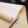 Rollos Largos de Papel de Seda Batik para Obras de Arte, Creación de Caligrafía, Letra Pequeña, Piezas Pequeñas de Tela de Seda, Caligrafía Semi-Cruda y Semi-Procesada, Papel Xuan Imitación Seda