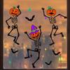 Nuevas Pegatinas Autoadhesivas de PVC de Calabaza de Calavera de Halloween AFH1421 Transfronterizas Divertidas para Dormitorio Removibles por Lote