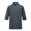 Uniforme de trabajo de chef de siete mangas con estampado para otoño, restaurante chino, hotel, panadería, cafetería, ropa de trabajo de cocina, bordado