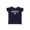 Camiseta retrô estética transfronteiriça AliExpress México colete pequeno padrão de impressão de letras casual feminino slim manga curta