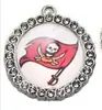 Colgante Redondo de Diamante de Equipo NFL32 Colgante de los Buffalo Bills Colgante de Diamante de Puntos Collar con Colgante de Equipo de Fútbol Americano