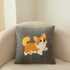 Funda de Cojín de Chenilla Shengdu Bordado de Toalla Dibujos Animados Otoño e Invierno Cojín de Mesita de Noche Cojín Lumbar Decoración Suave Sala de Estar Cojín de Sofá