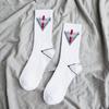 Meias Masculinas de Algodão Estilo Hong Kong Hip-Hop Meia-Calça Média Moda de Rua Ulzzang Coreana Meias Esportivas Masculinas Tendência