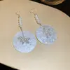 Brincos Pendentes de Pérola Redonda Europeus e Americanos Orelha Gancho Elegante de Feriado Simples Moda All-match Brincos Nicho Sensação de Alto Padrão